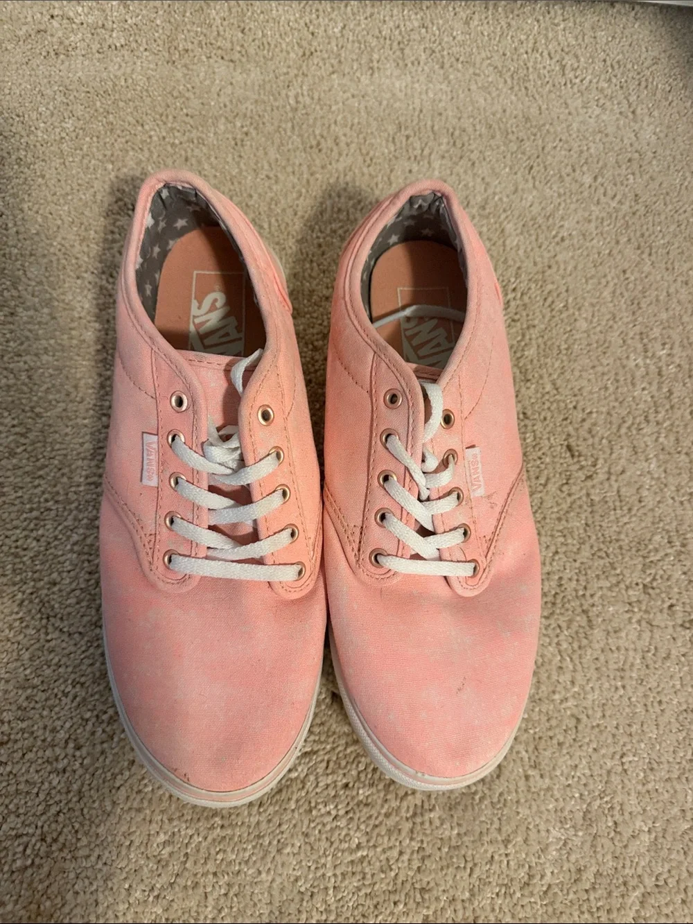Vans Pink Low-Top Canvas Sneakers